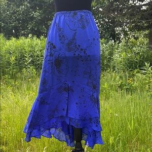 Chico's Chiffon Tiered Skirt sz M